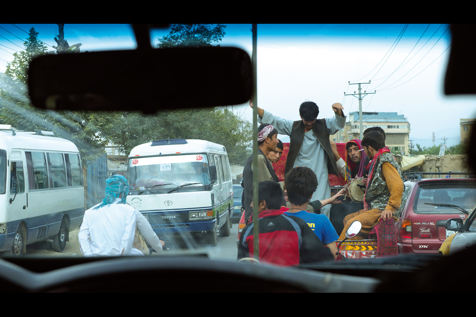 Life in Kabul during a vehicle patrol back