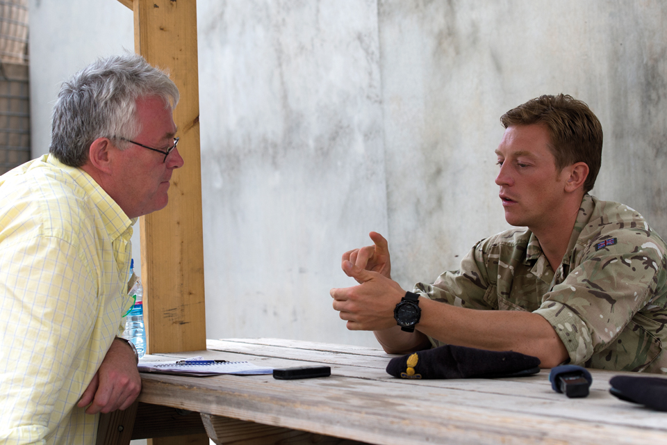 Captain Aaron Florence talks with Ian Carr