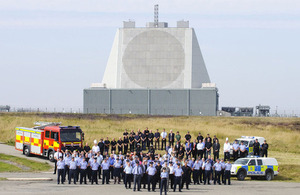 50th anniversary group shot of RAF Fylingdales station personnel [Picture: Senior Aircraftman Mark Parkinson, Crown copyright]