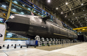 Artful, the latest Royal Navy Astute Class submarine, is unveiled in Barrow-in-Furness [Picture: Andrew Linnett, Crown copyright]