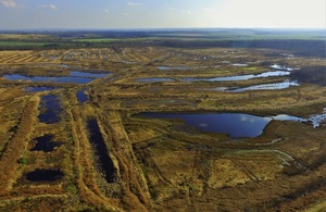 Risley Moss, a peat bog in Warrington, England.