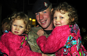 rooper Daniel Price with his eldest daughters, Skye and Lexi