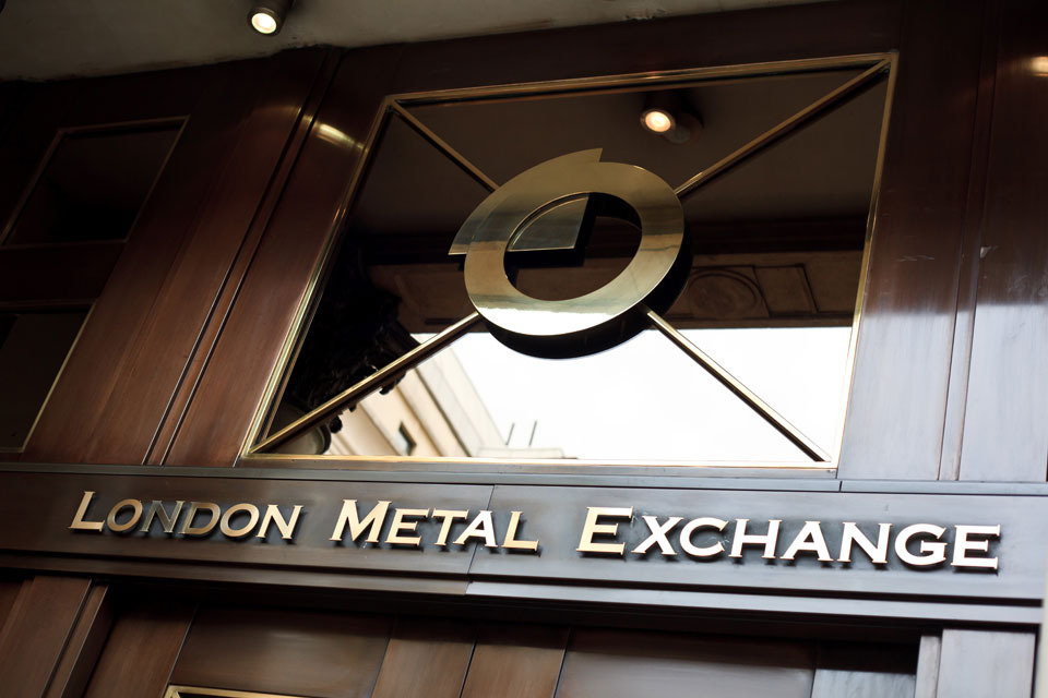 placa principal del LME london metal exchange