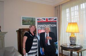 Deputy Head of Mission Sarah Tiffin with Baron Rees of Ludlow