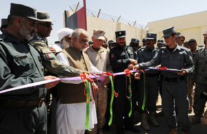The new complex is officially opened at the Lashkar Gah Training Centre [Picture: Corporal Si Longworth, Crown copyright]