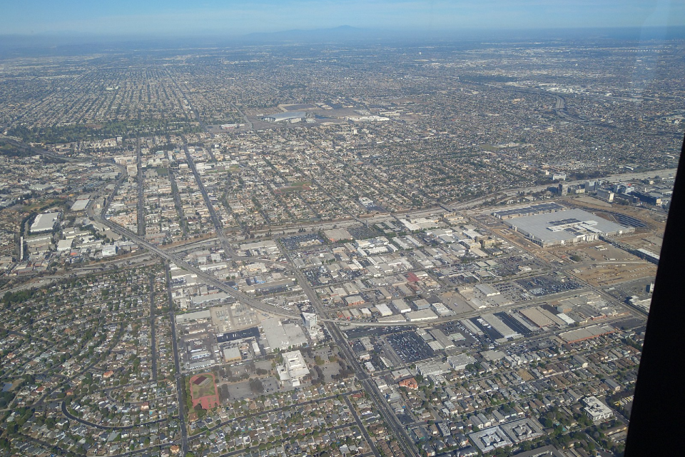 Aerial view of Los Angeles