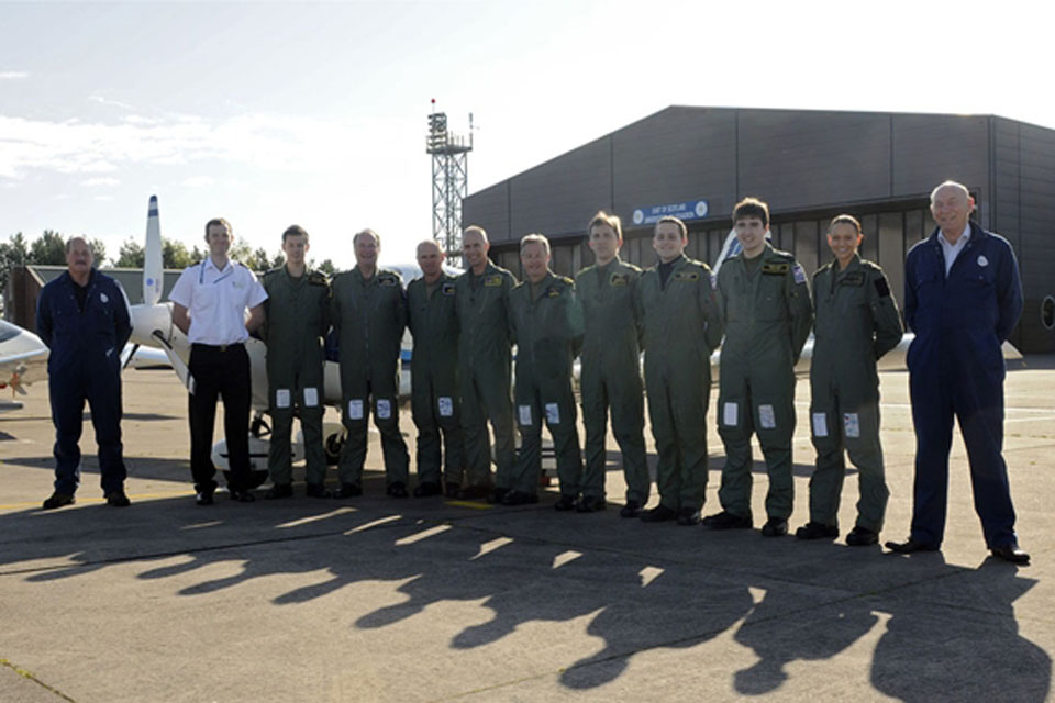 The detachment from 727 Naval Air Squadron at RAF Leuchars