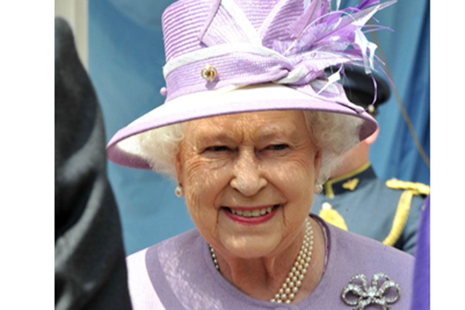 Her Majesty The Queen at the Bomber Command Memorial's unveiling 