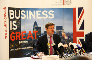 Financial Secretary to Treasury Greg Clark hosted a press conference in HK