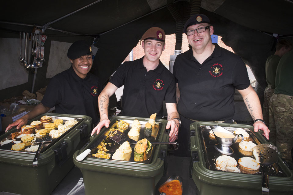 Army chefs taking part in the Open Field Challenge