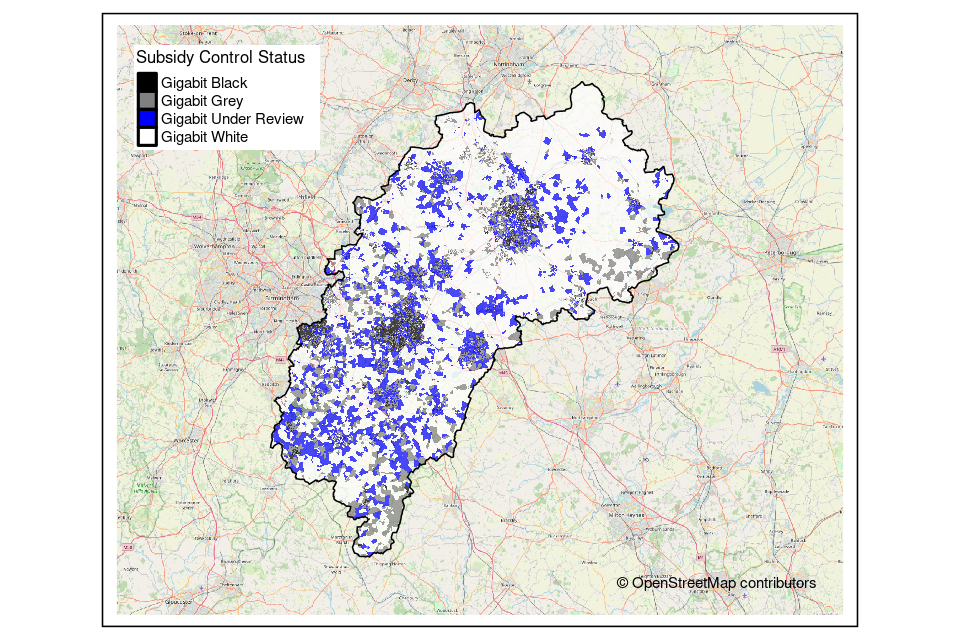 Карта почтовых индексов результатов публичного обзора Лестершира и Уорикшира