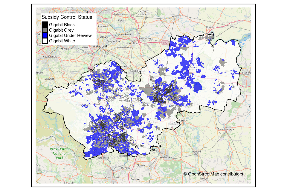 Карта почтовых индексов результатов общественного обзора Южного Йоркшира