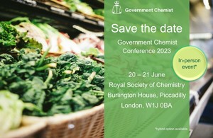Изображение овощей в супермаркете с текстовой информацией о дате конференции 20-21 июня 2023 г.