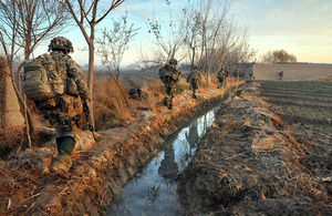 British soldiers patrolling with members of the Afghan Uniform Police (library image) [Picture: Corporal Mike O'Neill RLC, Crown copyright]