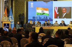 The Foreign Secretary speaking on the first day of the Special Meeting of Counter-Terrorism Committee organised by the United Nations Security Council in Mumbai.
