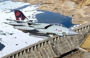 A 617 Squadron RAF Tornado GR4 flies over a dam [Picture: Copyright Jamie Hunter 2013]