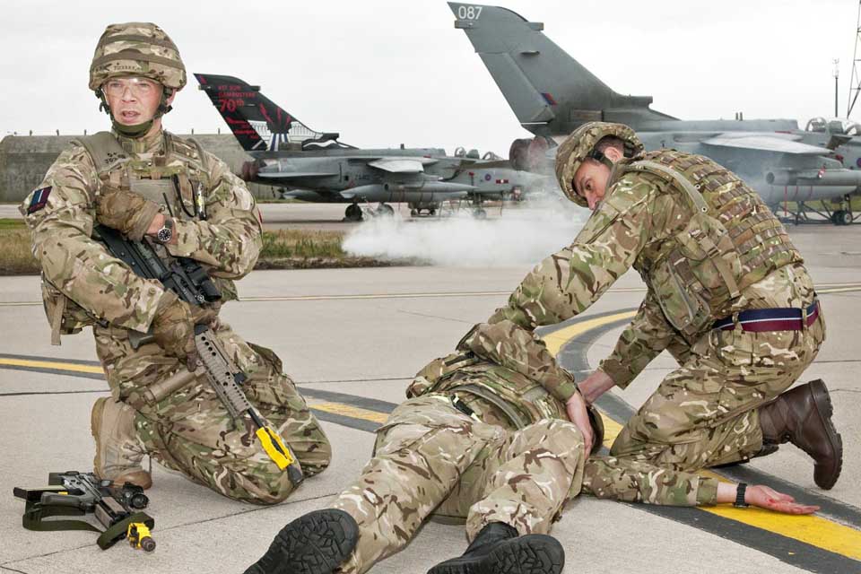 Airmen tend to a 'casualty'