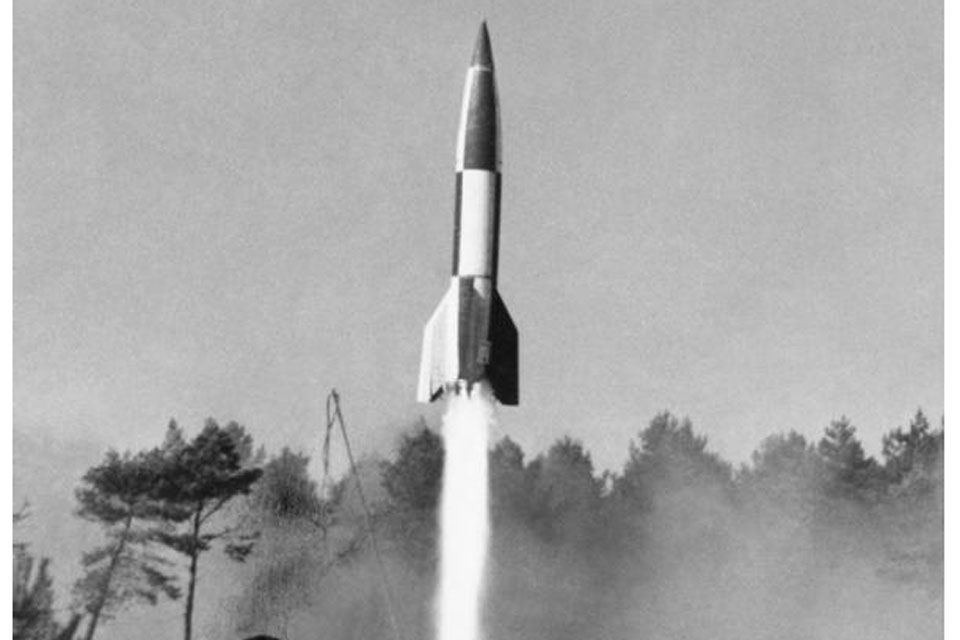 The V2 was the first long-range combat ballistic missile and the first known man-made object in space (library image) 