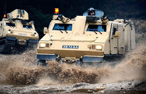 Viking amphibious all-terrain vehicle crews training on the Bovington ranges (library image)
