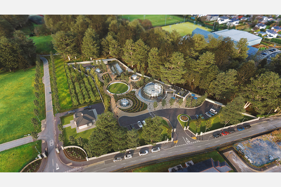 Artist’s impression of the aerial view of the proposed Acorn Farm site when completed