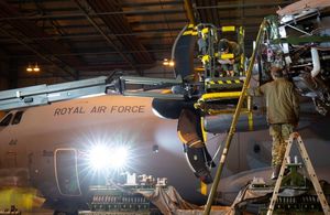 RAF engineers complete A400M engine change in the South Atlantic