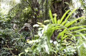 Royal Marines on exercise in the Ghanaian jungle [Picture: Petty Officer (Photographer) Paul A'Barrow, Crown copyright]