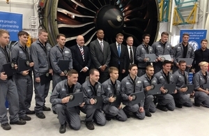 GE Aviation Wales apprentice graduation ceremony.