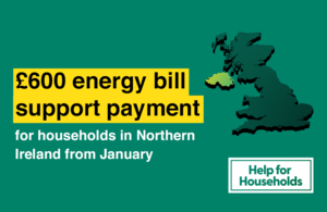 £600 energy bill support payment for households in Northern Ireland from January