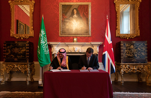 Chancellor signs financial services MoU with H.E. Mohammed Al-Jadaan