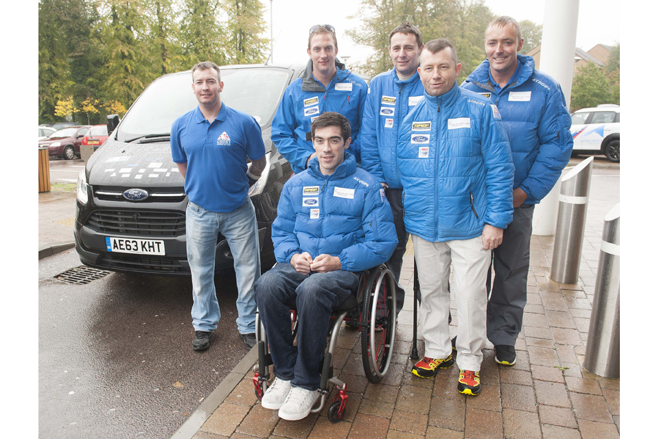 Members of the Combined Services Disabled Ski Team