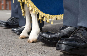 Aircraftman George on parade at RAF Halton