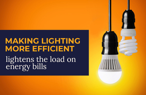 Making lighting more efficient lightens the load on energy bills.
