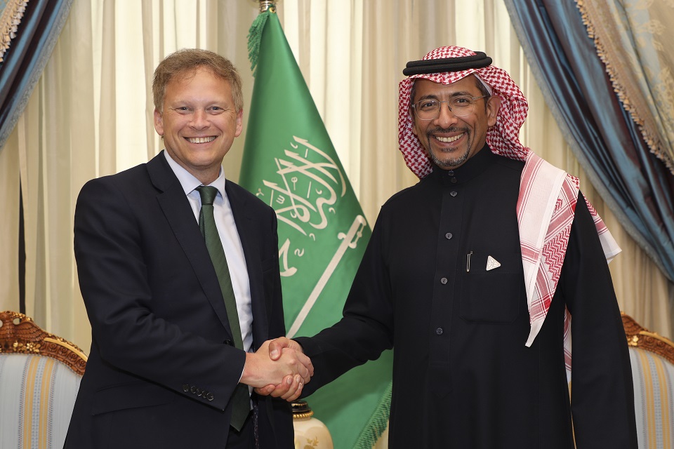 Business Secretary Grant Shapps, and the Kingdom of Saudi Arabia’s Minister of Industry and Mineral Resources Bandar bin Ibrahim Alkhoraye
