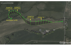 Figure 4 Recorded GPS flightpath of aircraft