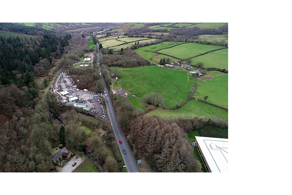 Image showing an overview of stretch of the Road A4119 route in South Wales.