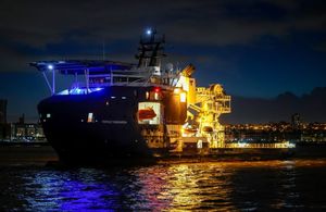 Arrival of subsea protection ship