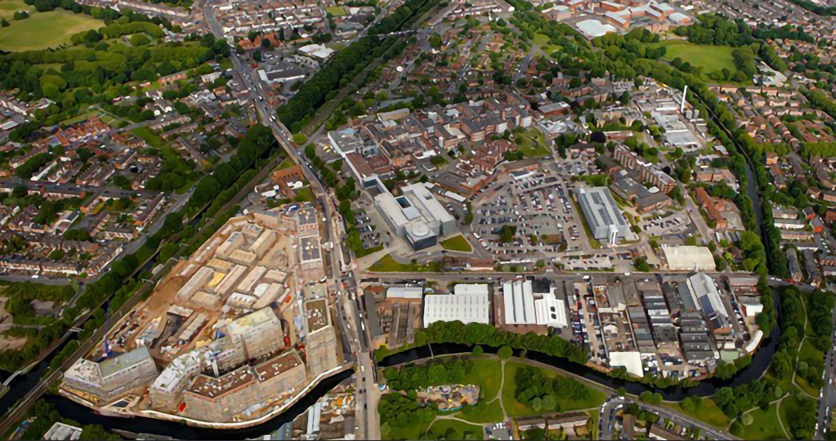 An air view image of Dudley Road area.