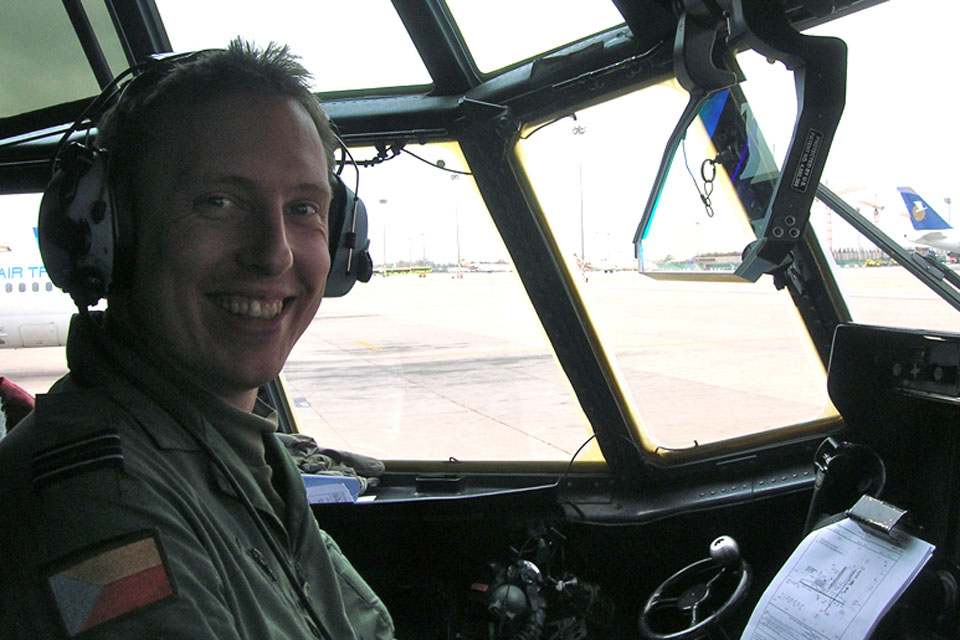 Hercules pilot Flight Lieutenant Stu Patton