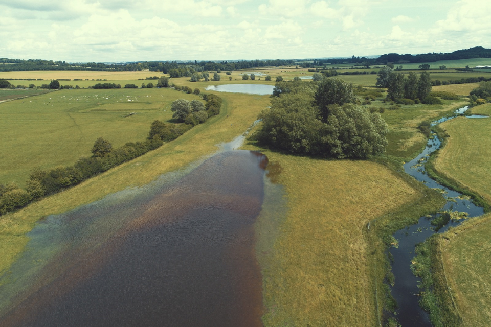 Eythrope Wetlands can be seen from above