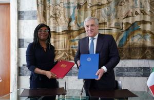Business and Trade Secretary Kemi Badenoch with Italy’s Minister for Foreign Affairs and International Cooperation and Deputy Prime Minister Antonio Tajani