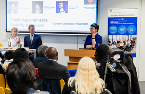 Minister of State Baroness Neville-Rolfe speaks at an event encouraging greater disability diversity in public appointments