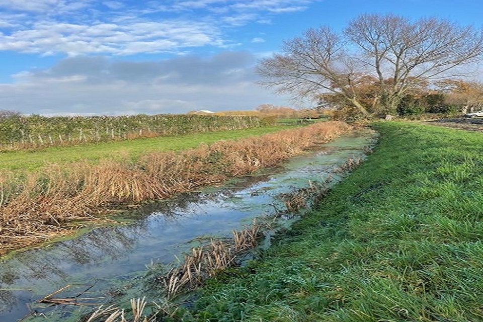 The River Wingham, near Canterbury, is shown after desilting to improve the flow and biodiversity