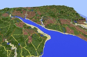 Southampton Water in the virtual map of England