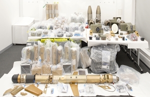 Weapons seized by HMS Montrose