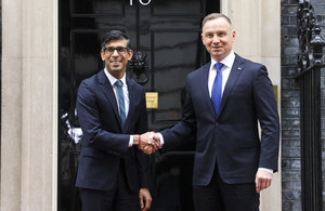 The Prime Minister Rishi Sunak meets with the President of Poland, Andrzej Duda at No 10 Downing Street.