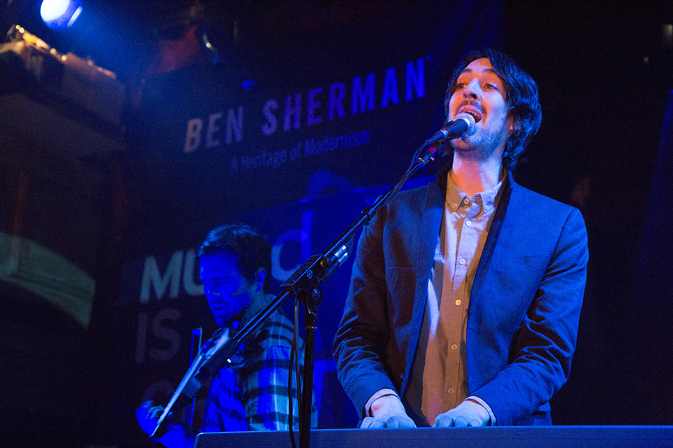 Duologue performs at the Music is GREAT Britain showcase in New York City. Photo by Prue Loney.