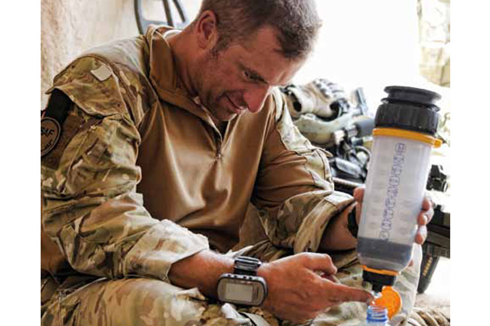 Using the water filter means troops need to carry less weight
