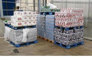 Pallets of seized beer