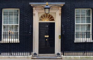 Number 10 front door