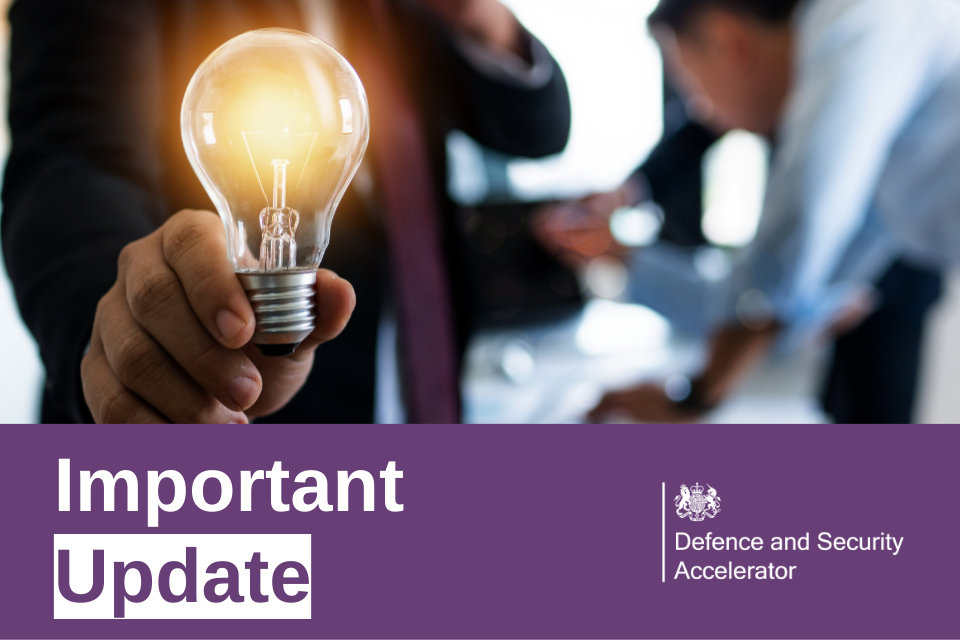 Upgrades to DASA proposal submission service GOV.UK